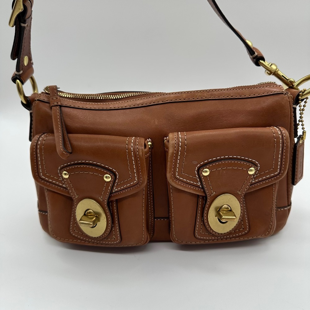 Coach Medium F12868 Vintage 65th Anniversary Butterscotch Double Turnlock - Picture 2 of 16